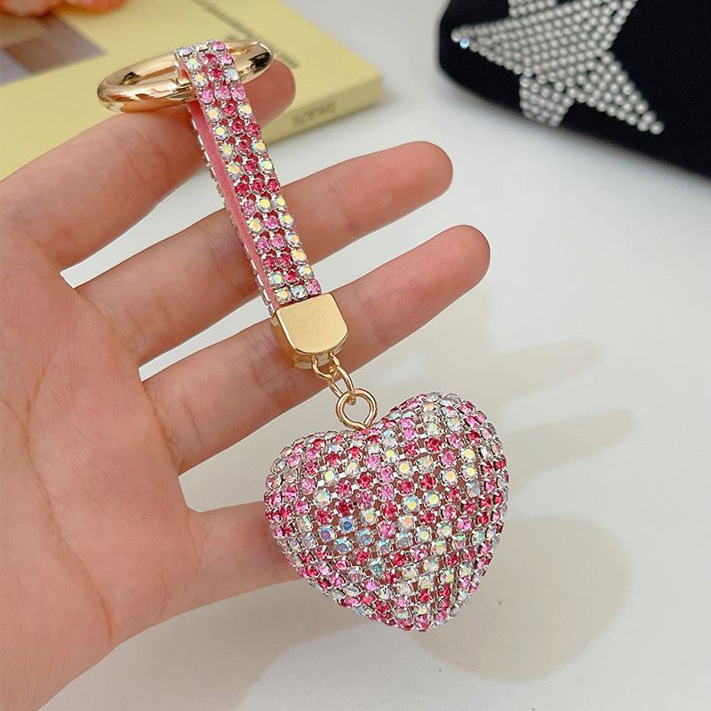 Wholesale Zinc Alloy Diamond Heart Keychain
